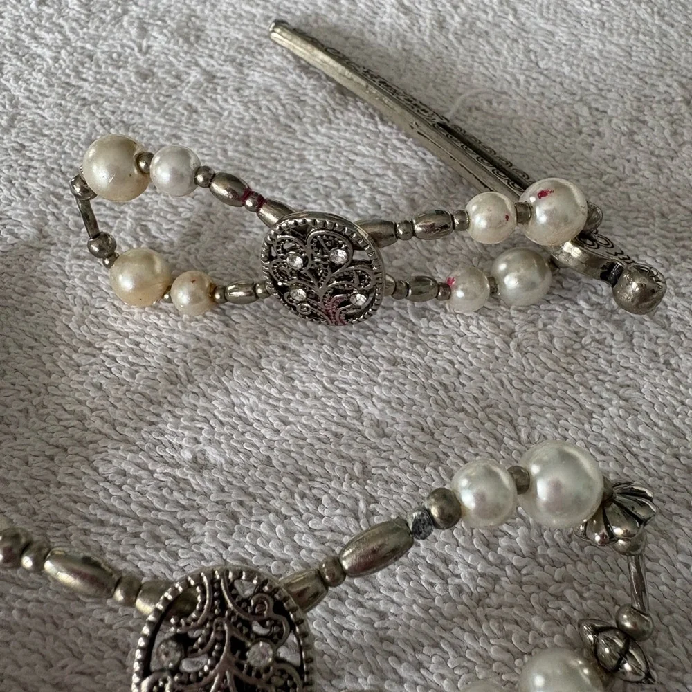 Lila Rose Silver and Pink Hair Accessories